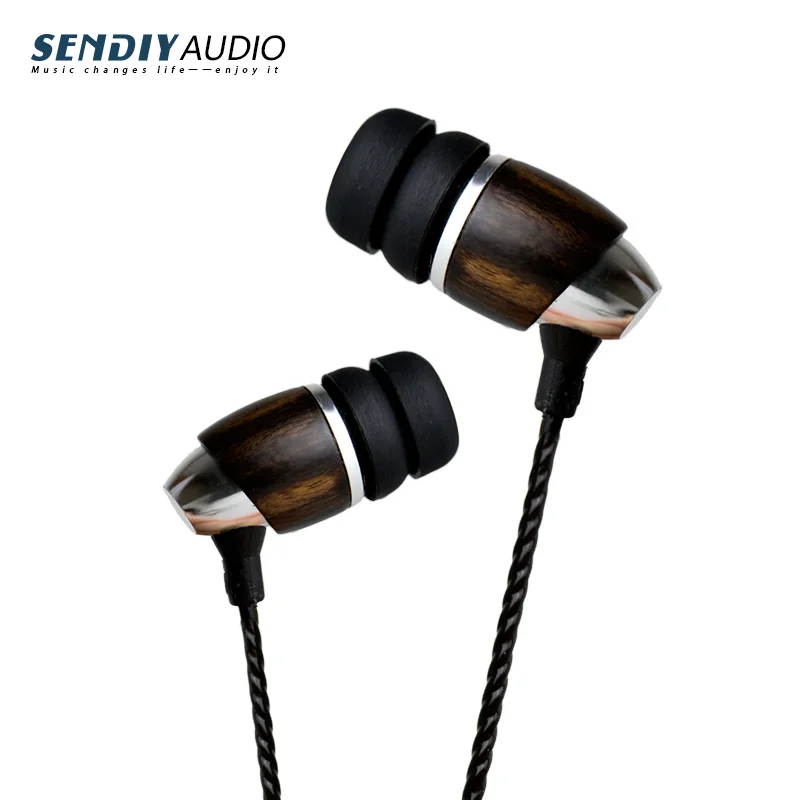 Sendiy M2 Hi-End Blackwood Hi-Res HIFI In Ear Earphone Earbuds with dynamic sound