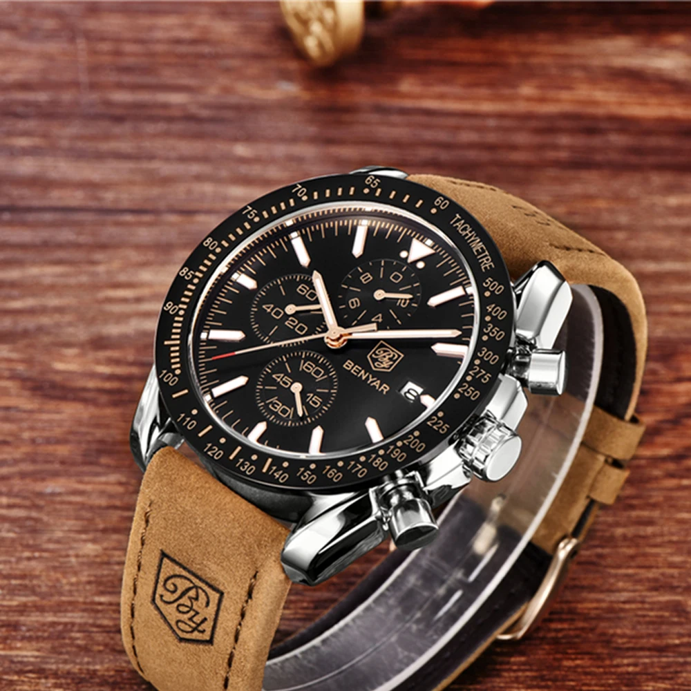 

2019BENYAR Watch Men Top Brand Luxury Business Waterproof WristWatch Fashion Sport Quartz Clock Mens Watches Relogio Masculino