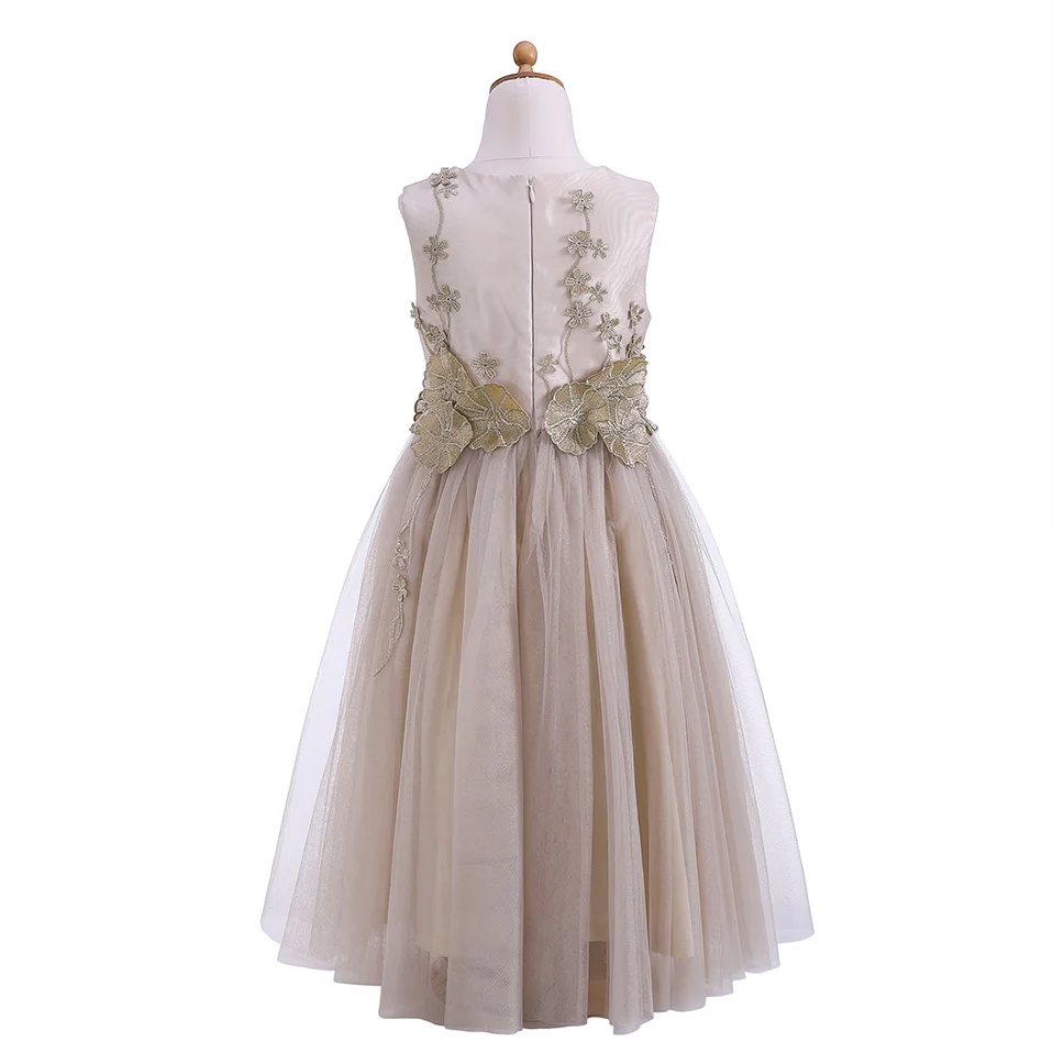 Милые стильные длинные вечерние платья для девочек-подростков; Платья с цветочным узором и оборками для девочек на свадьбу; G-DMGD908-1041