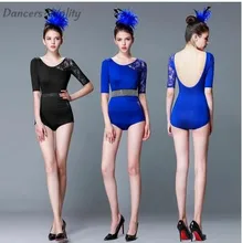 Latin Dance dress Womens Adult New Performance Lace Half-Sleeve Skirt Practice Skirt latin dance dress Dance ballroom clothes