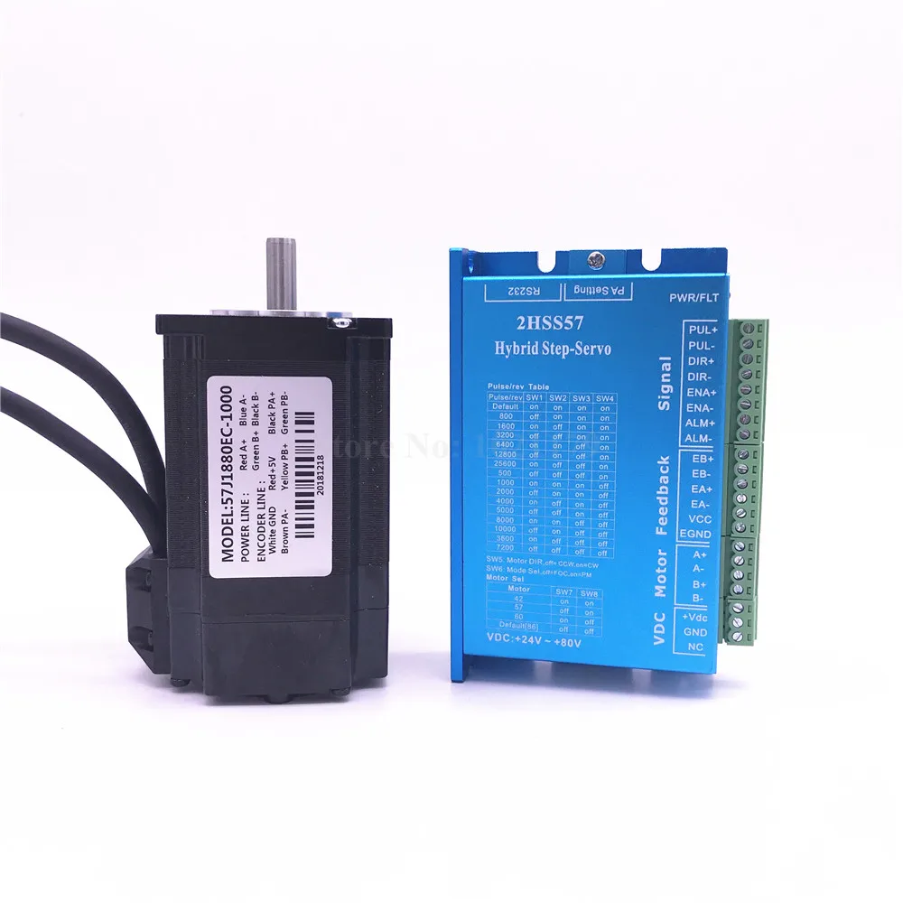 Фазный Драйвер шагового двигателя 57J1880EC 1000 + 2HSS57 комбинированные пакеты с