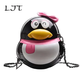 

LJT Cartoon Little Penguin Personality Cute Shoulder Crossbody Bag Funny Women Evening Bag Clutch Purse for Birthday Gift Bolsa