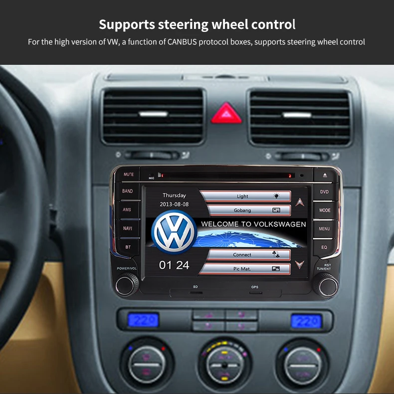 Best Wince Car DVD Player GPS Navigation Two Din 7 Inch For Volkswagen VW Skoda POLO PASSAT B6 CC TIGUAN GOLF 5 Fabia support 1080p 11