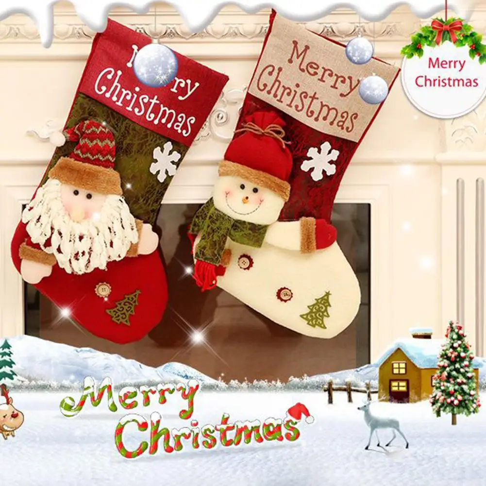 Горячая Распродажа рождественские украшения для дома Санта Клаус крышка бутылки вина снеговик подарок держатели для шампанского год Рождественский Декор