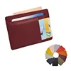 100% Genuine Cow Leather ID Card Holder 9 slots Plus Size Litchy Grain Candy Color Slim Card Case Custom NAME LOGO ► Photo 2/6