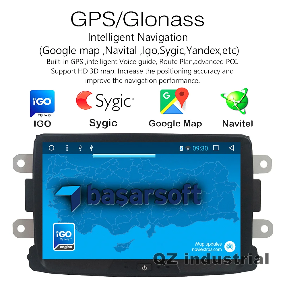 Excellent QZ industrial HD 9" Android 8.1 T8 for Renault Duster Logan II Sandero II Dacia Dokker Car DVD player with 4G WIFI GPS Radio RDS 4 Excellent QZ industrial HD 9" Android 8.1 T8 for Renault Duster Logan II Sandero II Dacia Dokker Car DVD player with 4G WIFI GPS Radio RDS 4