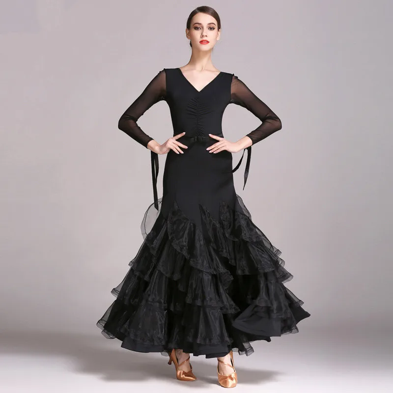 black ballroom dance dresses standard ballroom dancing clothes ...