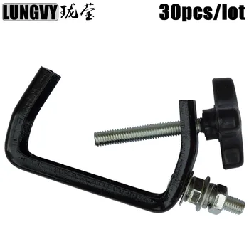 

Free Shipping 30pcs/Lot 32-45mm Bearing Weight 30kg Hook Clamp Aluminium Moving Head Light Stage Light