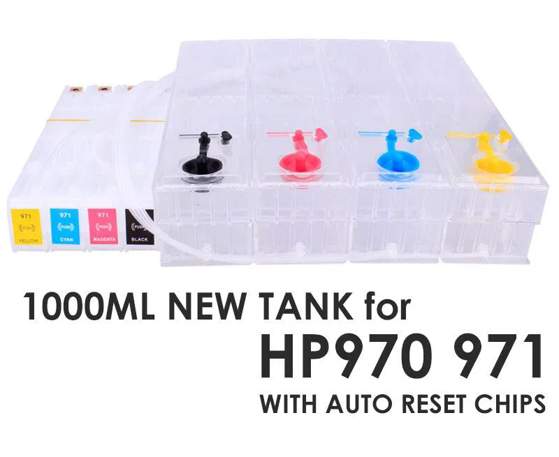 (1000ml tank) High quality empty CISS for HP970 971 with ARC chip For ...
