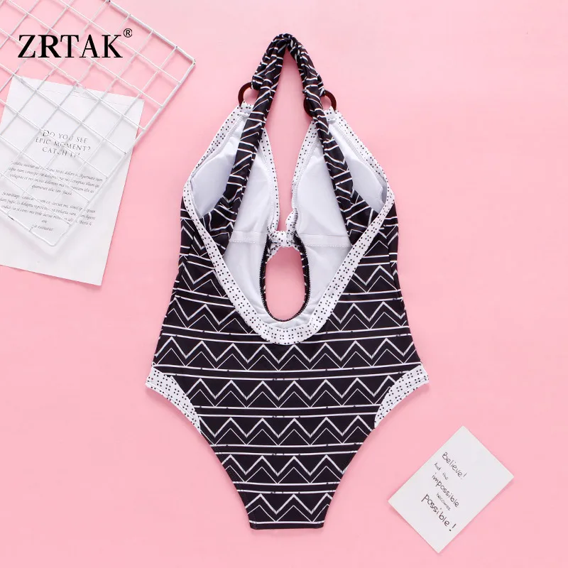 Zrtak, сексуальный цельный купальник в полоску, с перекрестной повязкой, с v-образным вырезом, купальник для женщин, с открытой спиной, бикини для женщин, XL