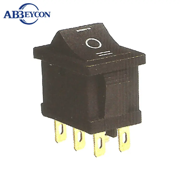 

RS279 6 gold pins on-off-on function black housing 250V 6a rocker switch