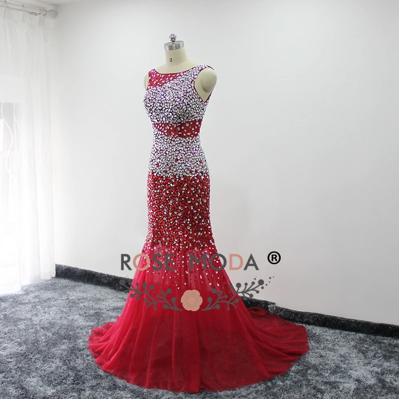 Платье для выпускного вечера с кристаллами Rose Moda 2019|Платья на выпускной| |