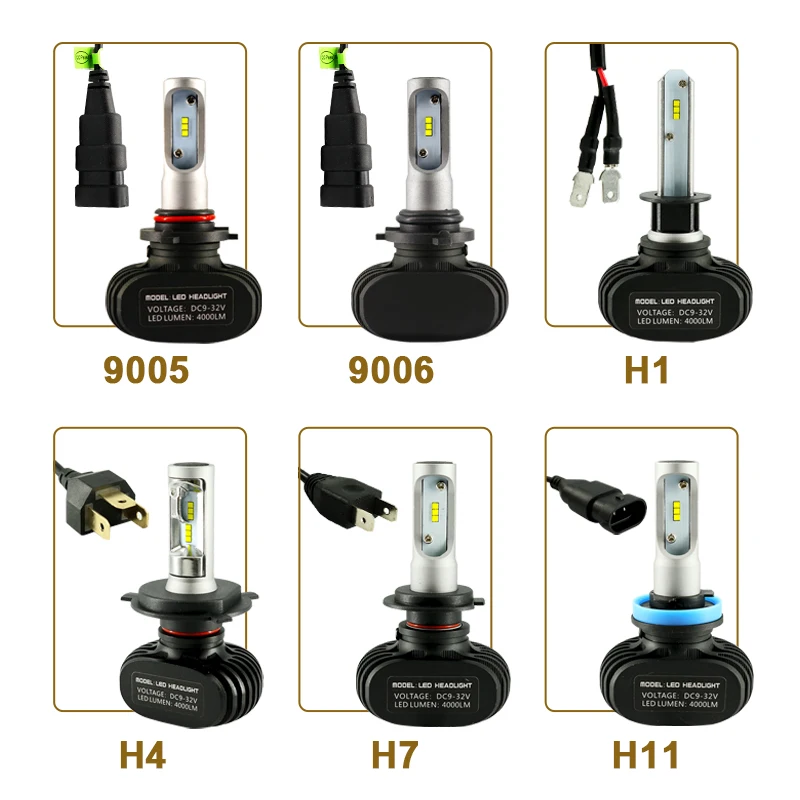 2Pcs-9005-HB3-9006-HB4-H11-H4-H7-Led-H1-Auto-Car-Headlight-S1-N1-50W