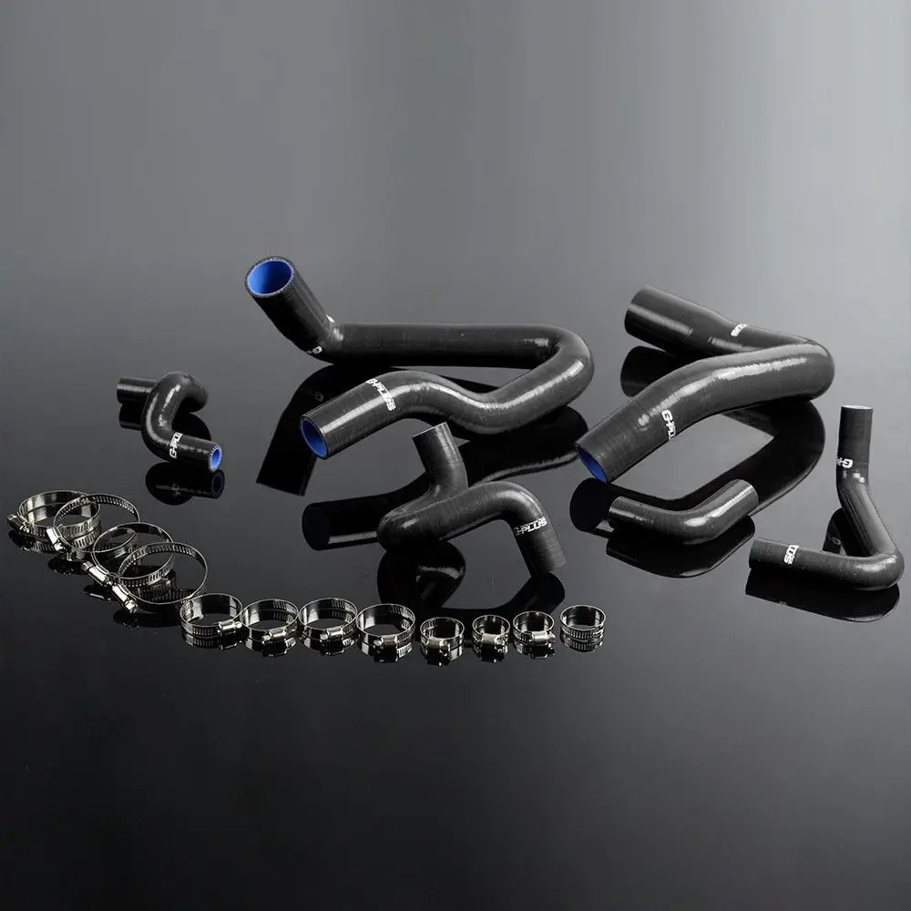 US Shipping Black Silicone Radiator Hose Clamps Kit For 1986 1993