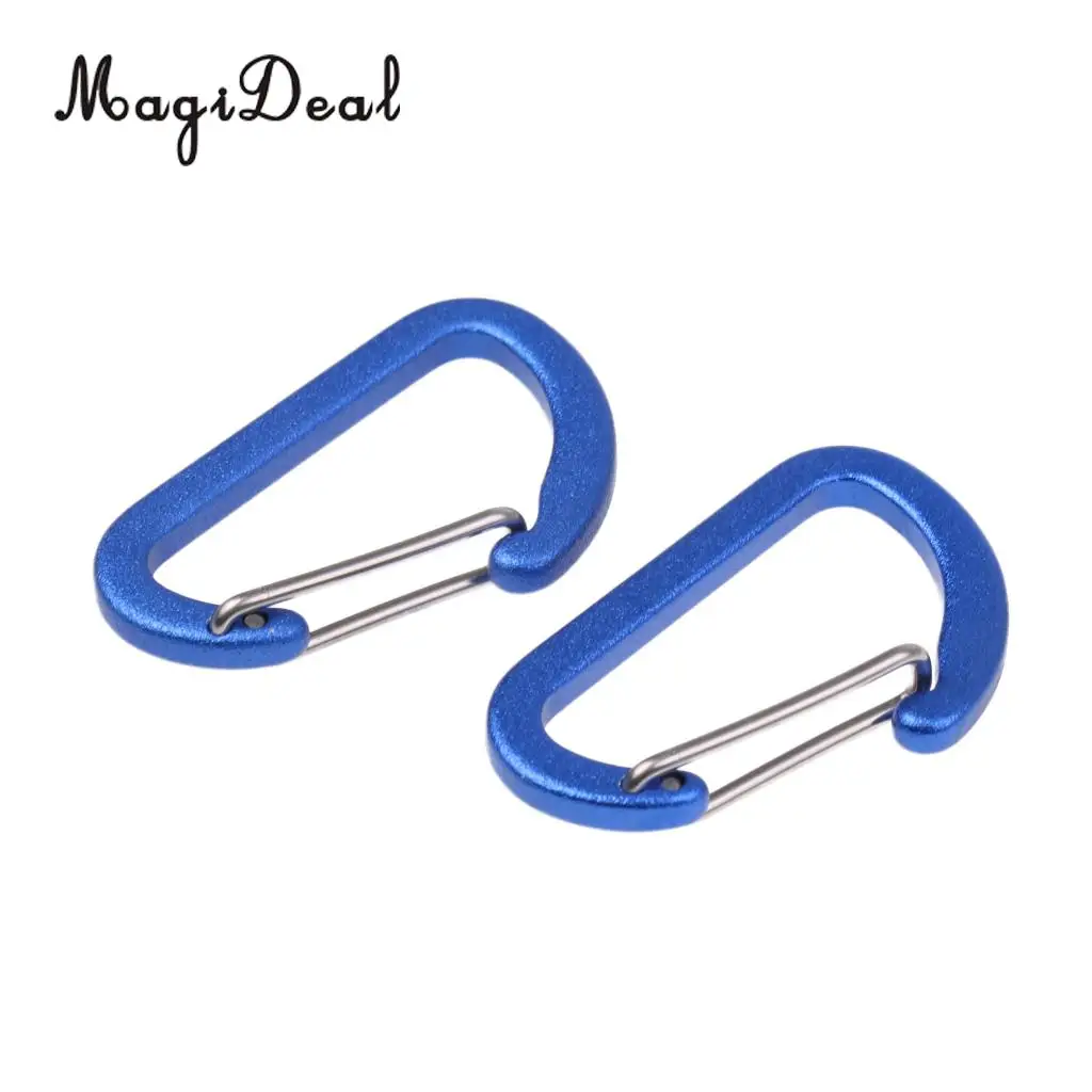 High Quality 5 Piece Outdoor D Ring Carabiner Spring Snap Clip Key Chain Hook Buckle Climbing Caving Hiking Camping Travel
