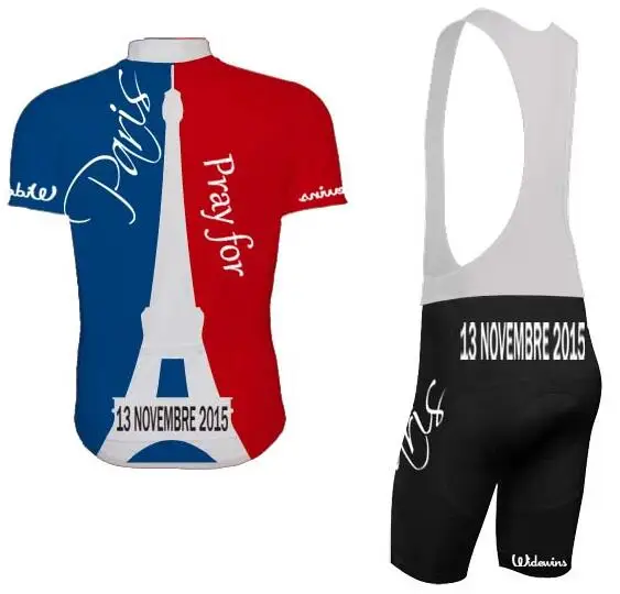 

13 NOVEMBRE 2015 Pray for Paris pro fit High quality NEW super cross sleeve Cycling jersey Pray for Paris