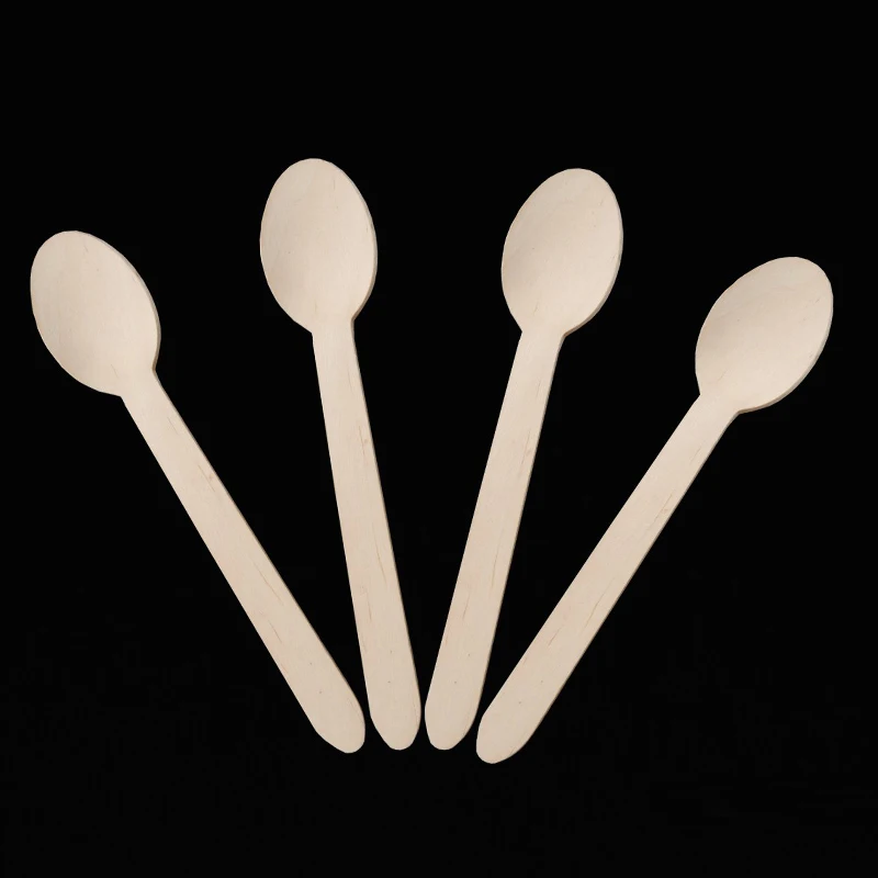 140mm wooden spoons wood cutlery ice cream spoons wooden utensils for