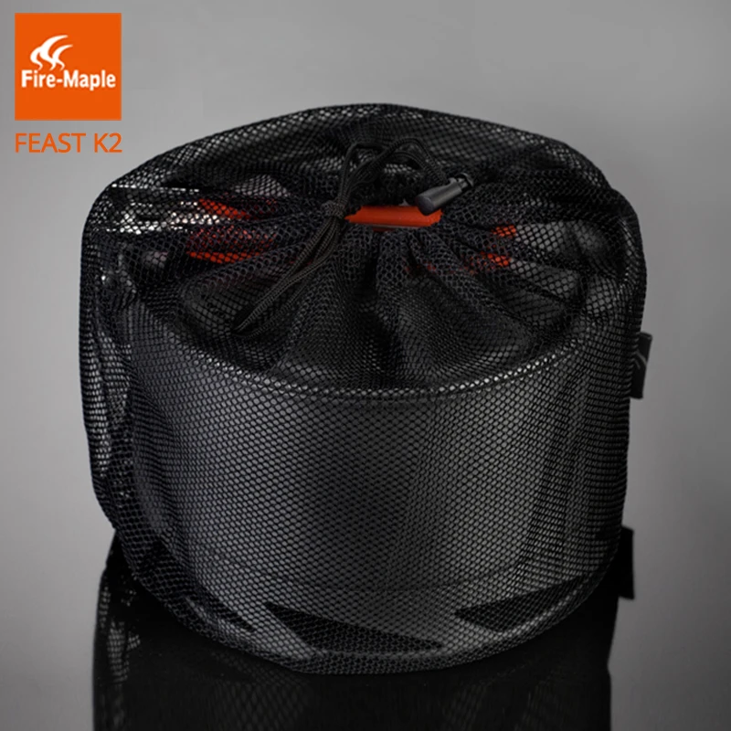 Fuego de arce fiesta serie K2 1.5L al aire libre plegable portátil con intercambiador de calor Pot Camping tetera Picnic utensilios de cocina 338G FMC-K2