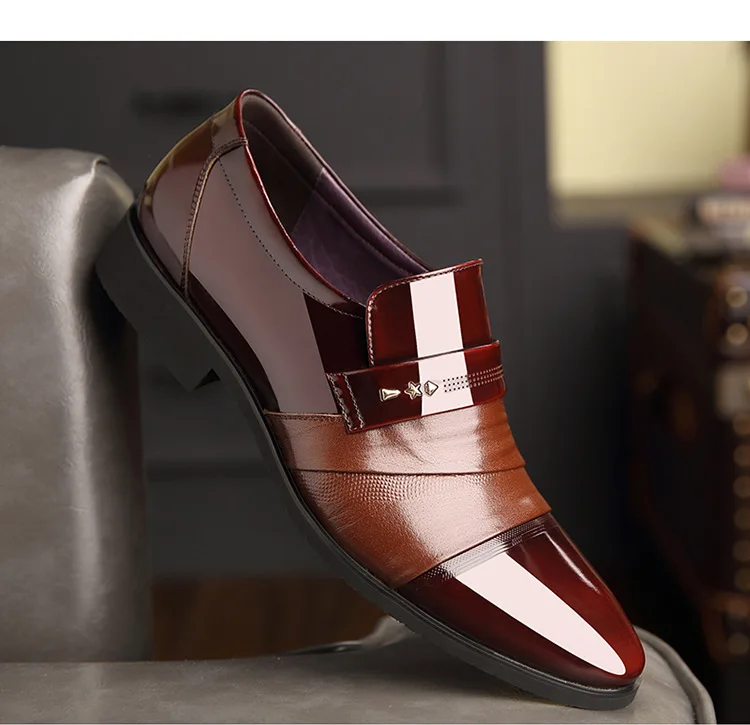 Дуэйн люксовый бренд натуральной кожи модные Для мужчин платье в деловом стиле Лоферы острым черная обувь оксфорды дышащие формальные