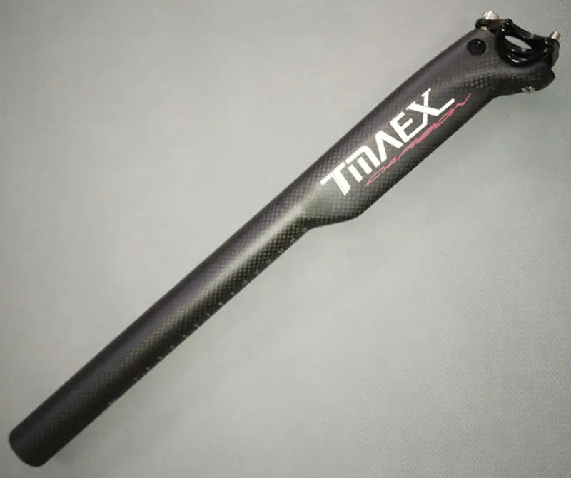 Tmaex Road Bike Full Carbon Seatpost MTB Bicycle Carbon Seat Post Cycling Carbon black paint 27.