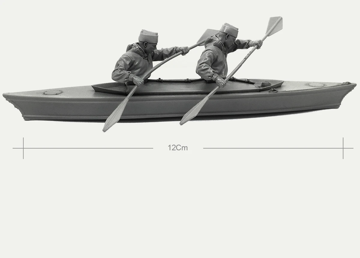 Garage Resin Figure British Special Force with Boat Unpainted Model Kitin Action & Toy Figures