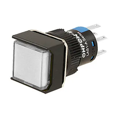 

Momentary White Light Square Push Button Switch AC 250V