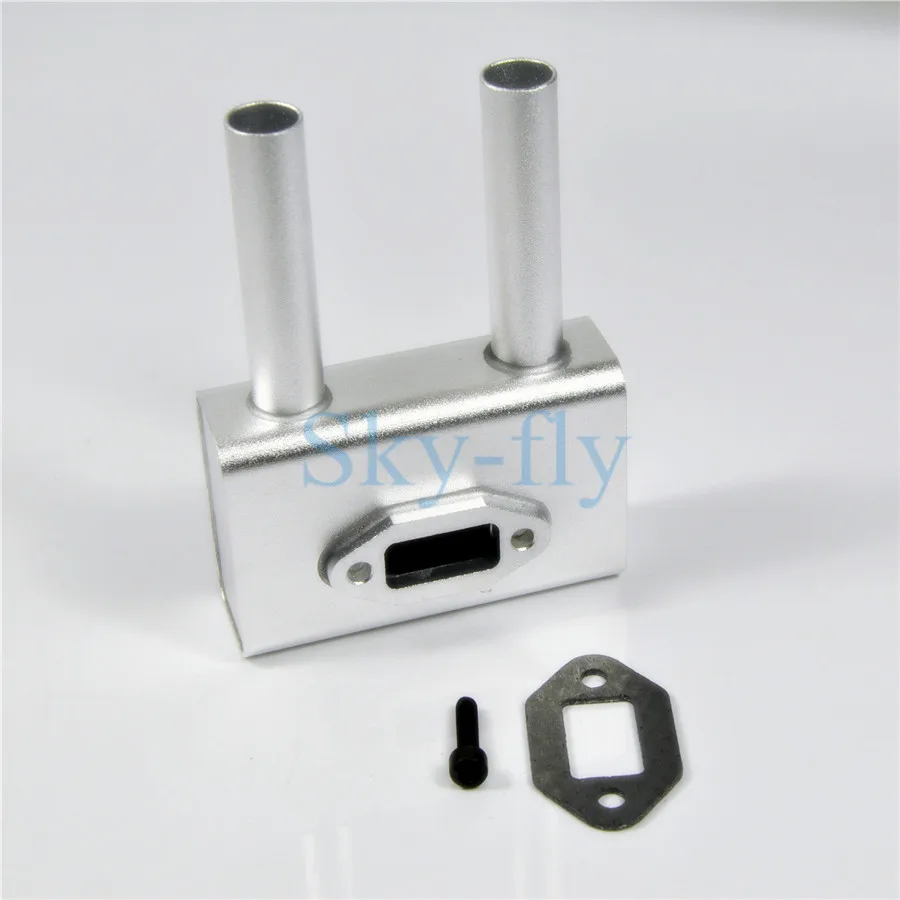 Sky-fly Aluminum Alloy Special Exhaust Pipe Muffler Canister For DLE35RA Engine Kits New arrivel