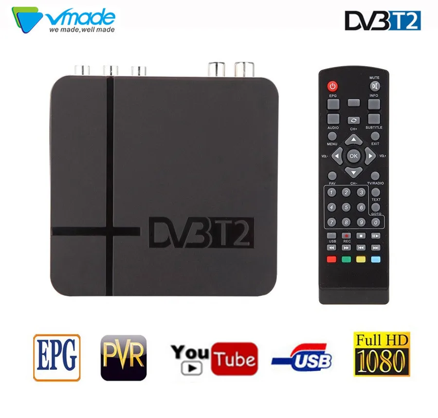 K2 DVB-T/DVB-T2 ТВ-тюнер ресивер DVB T/T2 ТВ-приставка HDMI CVBS 1080P цифровой HD спутниковый ресивер H.264 Эфирное ТВ-приёмник