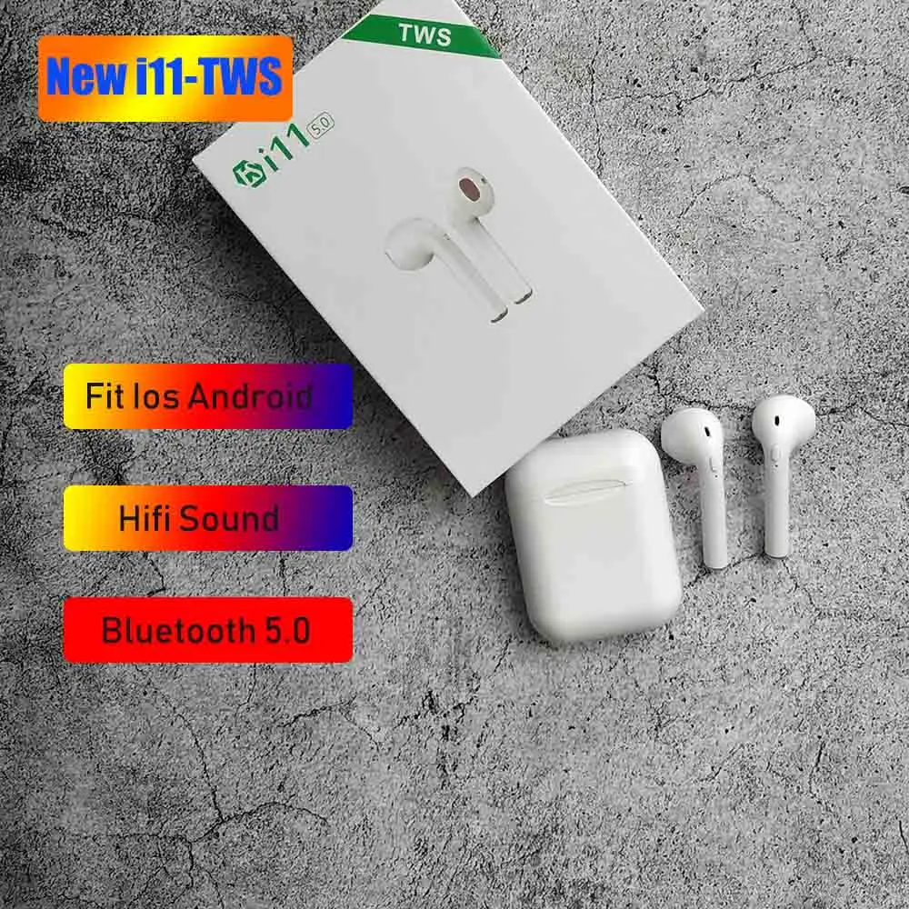 

i11 TWS Bluetooth Earphone wireless headphones Music Earbuds pk i12 i13 i14 tws Stereo headset For phone