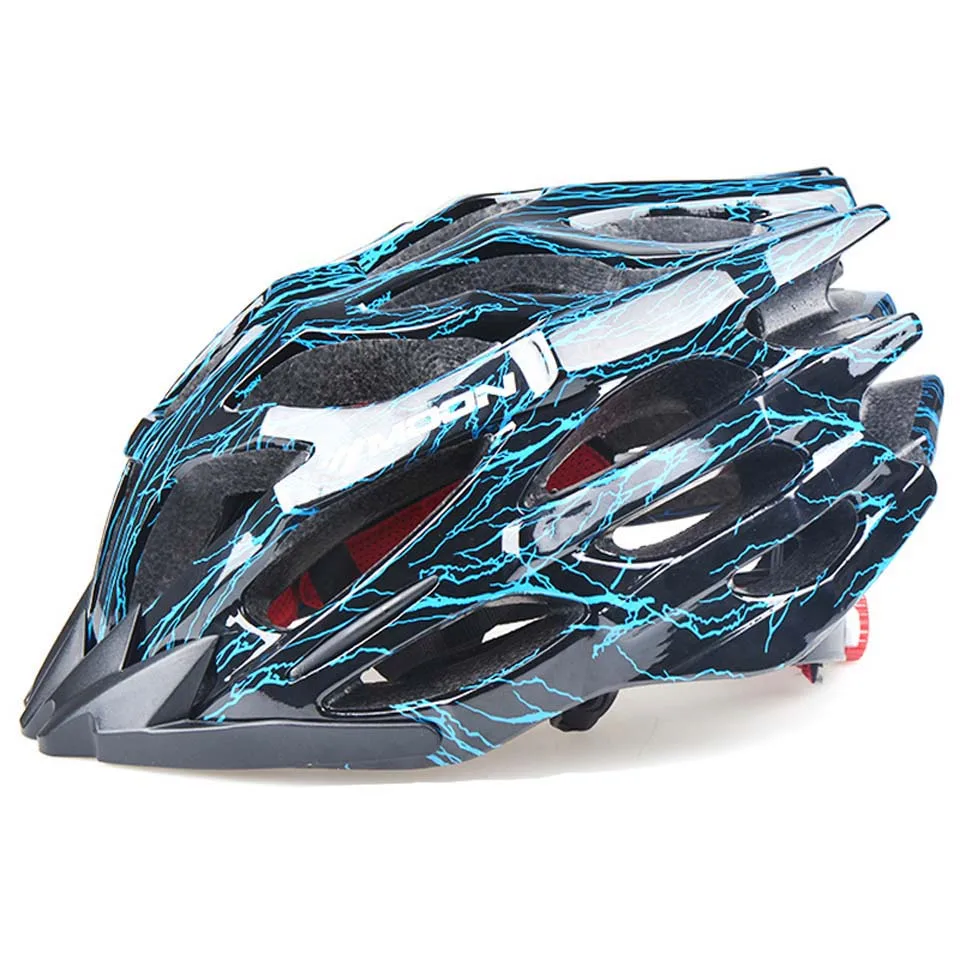 MOON, высокое качество, велосипедный шлем, ультралегкий, 27 вентиляционных отверстий, велосипедный шлем для мужчин, женщин, подростков, дорожный, горный, велосипедный шлем - Цвет: Black Blue