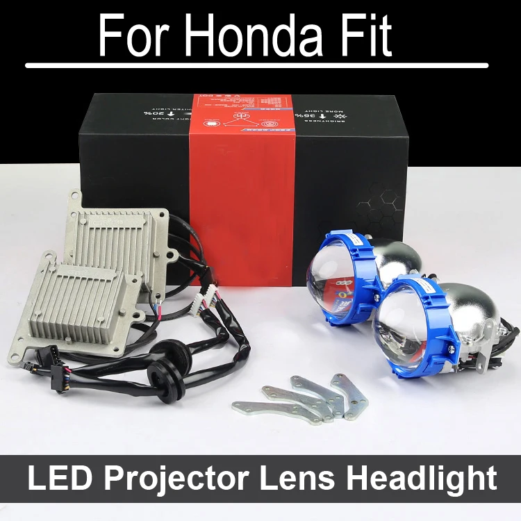 No Error Hi Low LED Projector lens headlight Assembly For Honda Fit