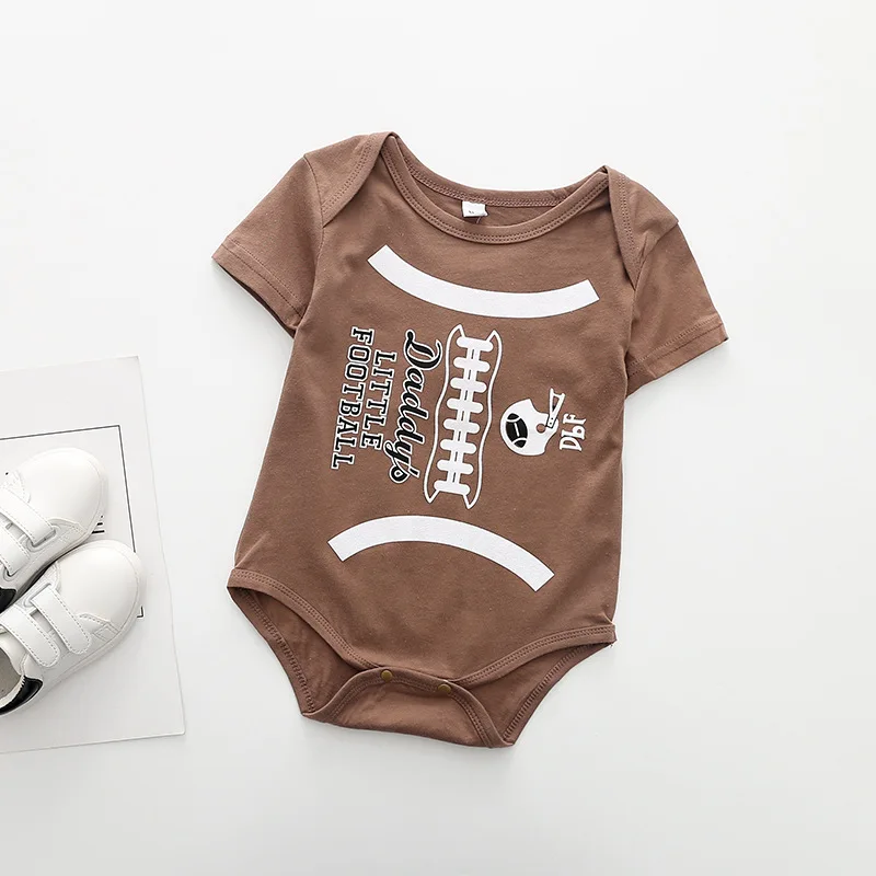 Fashion Baby Boys Newborn Baby Bodysuit Sports Infant Jumpsuit Brand Casual Basketball Football Baseball Print Baby Clothes DS9 - Цвет: C