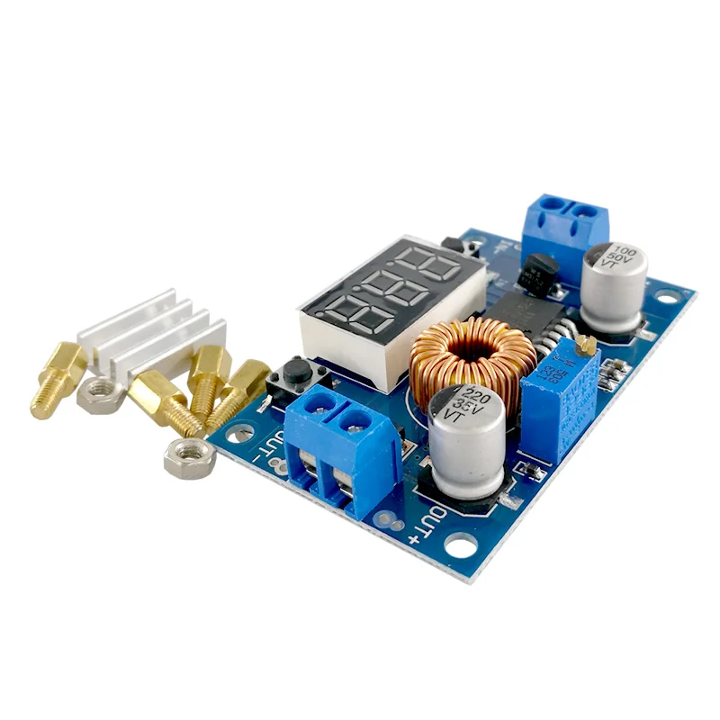 MCIGICM 5A 75W DC-DC Adjustable Step-down Module Step Down Modules with Voltmeter