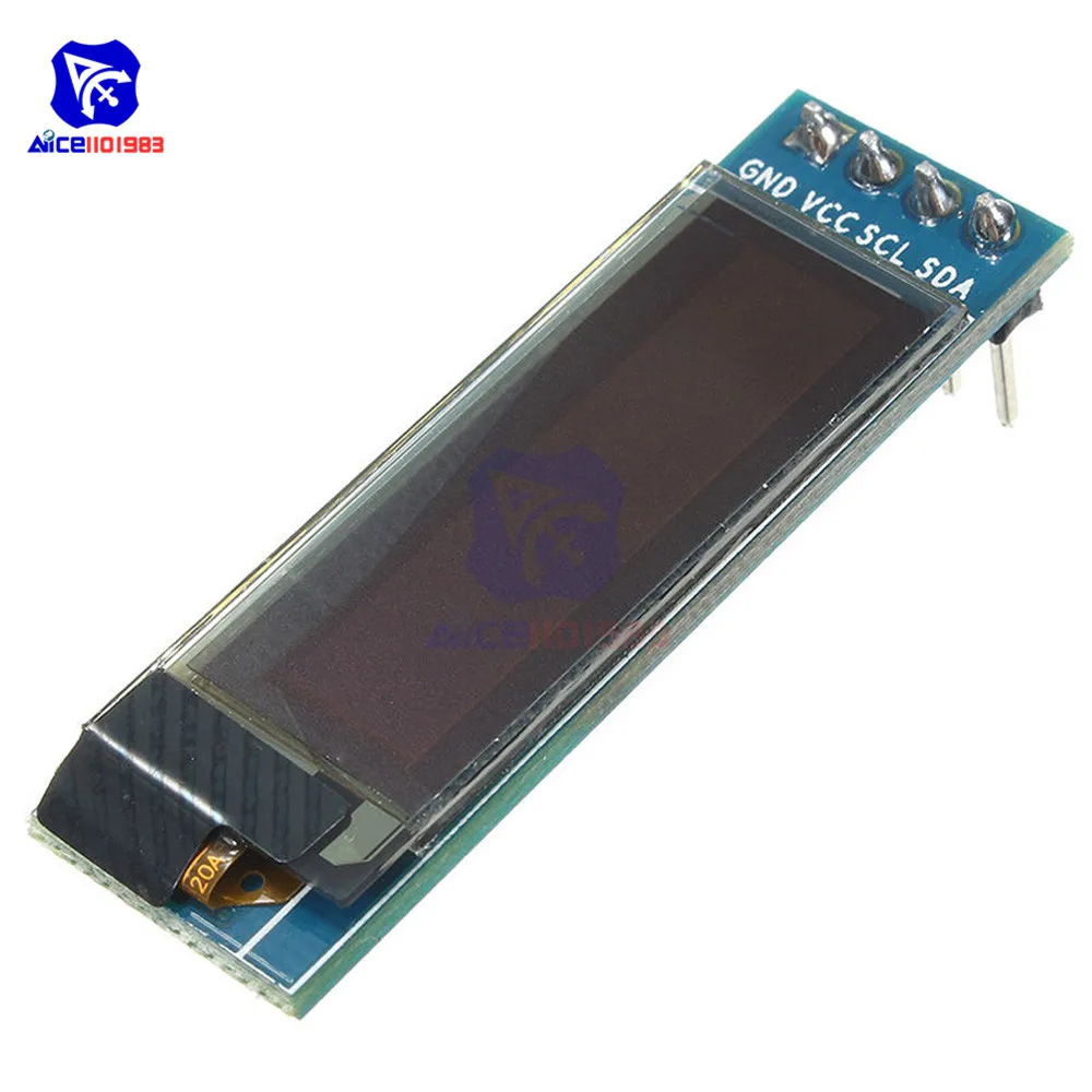 1 предмет 0,91 "128*32 светодио дный Дисплей модуль 4 Pin светодио дный модуль для Arduino PI DC 3,3- 5 В IIC I2C последовательный O светодио дный Дисплей модуль