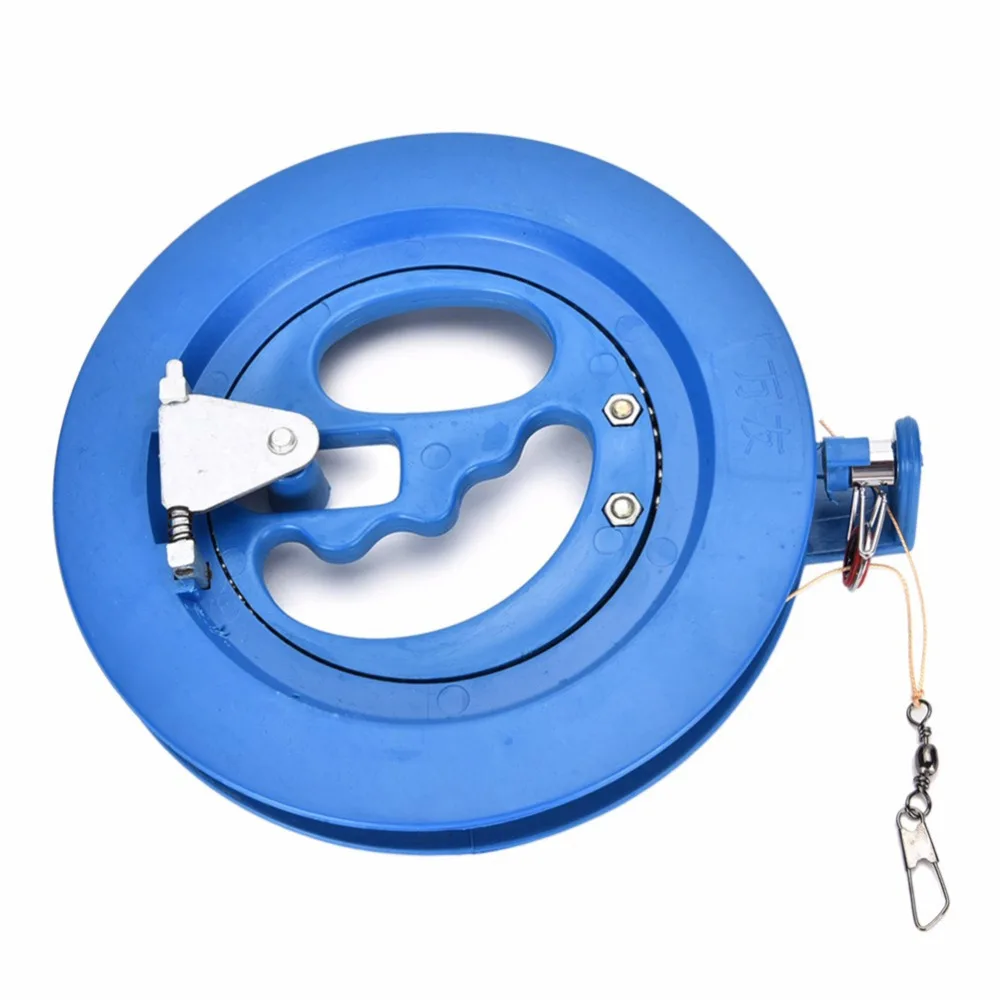

Outdoor Round Plastic ABS 18cm Kite Reel Winder Fire Wheel Handle Tool Twisted + 200M String Line
