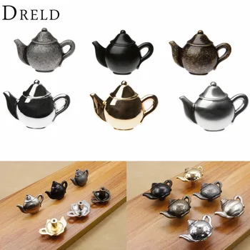 DRELD Teapot Antique Furniture Handle Alloy Drawer Door Knobs Closet Cupboard Kitchen Pull Handle Cabinet Knobs and Handles