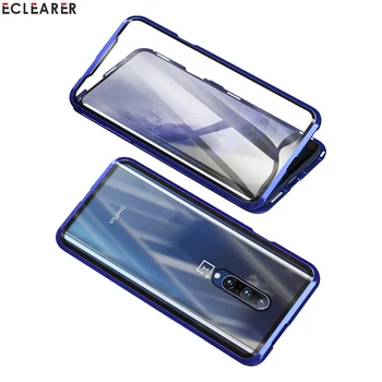 

Aluminum Metal Magnetic Case For OnePlus 7/ Pro Luxury 360 Full Protection Tempered Glass Back Phone Case Cover For OnePlus7 Pro