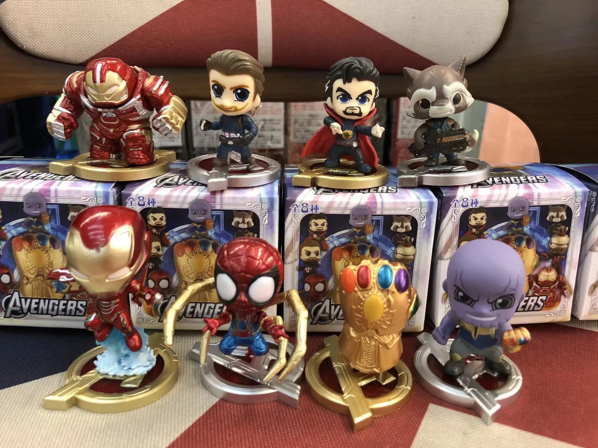 8 шт./компл. Marvel Мстители война бесконечности Милый Железный Паук халкбастер