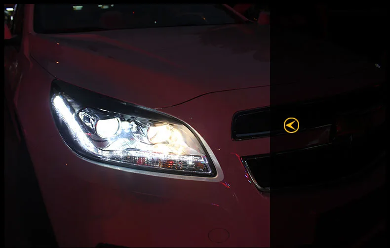 Ownsun Eagle Eyes светодиодный DRL Bi-xenon проектор линзы фары для Chevrolet Malibu 2012