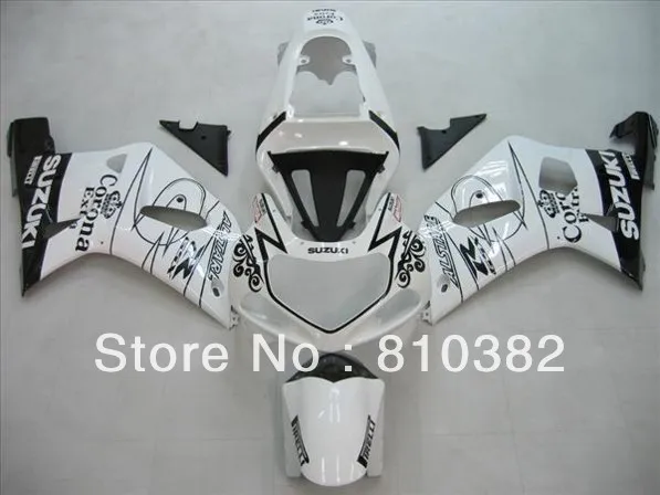 

Fairing kit for SUZUKI GSXR600 750 01 02  03 GSXR 600 GSX-R750  K1 2003 2001 2002 Corona white blk Fairings kit SM10