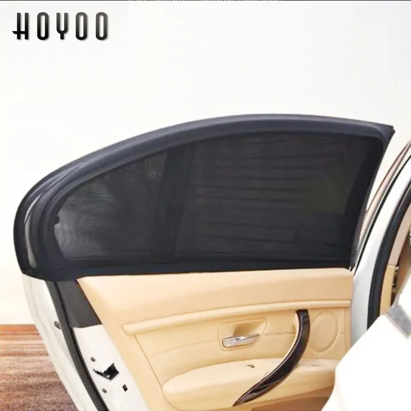 

2pcs Car Window Cover Sunshade Curtain Front Behind Windows Protection Shield Sun Shade Mesh Solar Mosquito Dust Protection