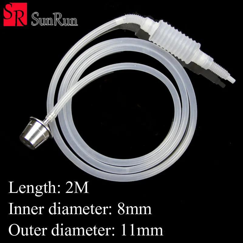 8mm 2M Home Brew Stainless steel filter Syphon Tube Siphon Pipe Hose Wine Beer Making Tool