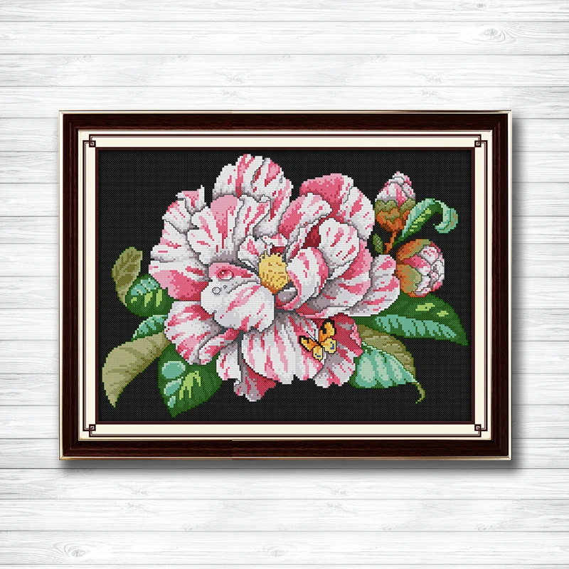 

The beatiful flower with butterfly painting 14CT 11CT counted cross stitch Needlework Set Embroidery kits chinese cross stitch