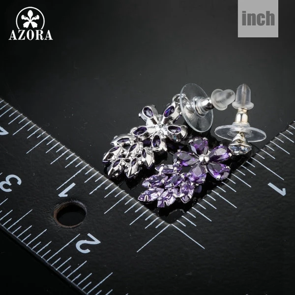 Женские серьги подвески с фианитами TE0121|earring connector|earring chainearrings resin |