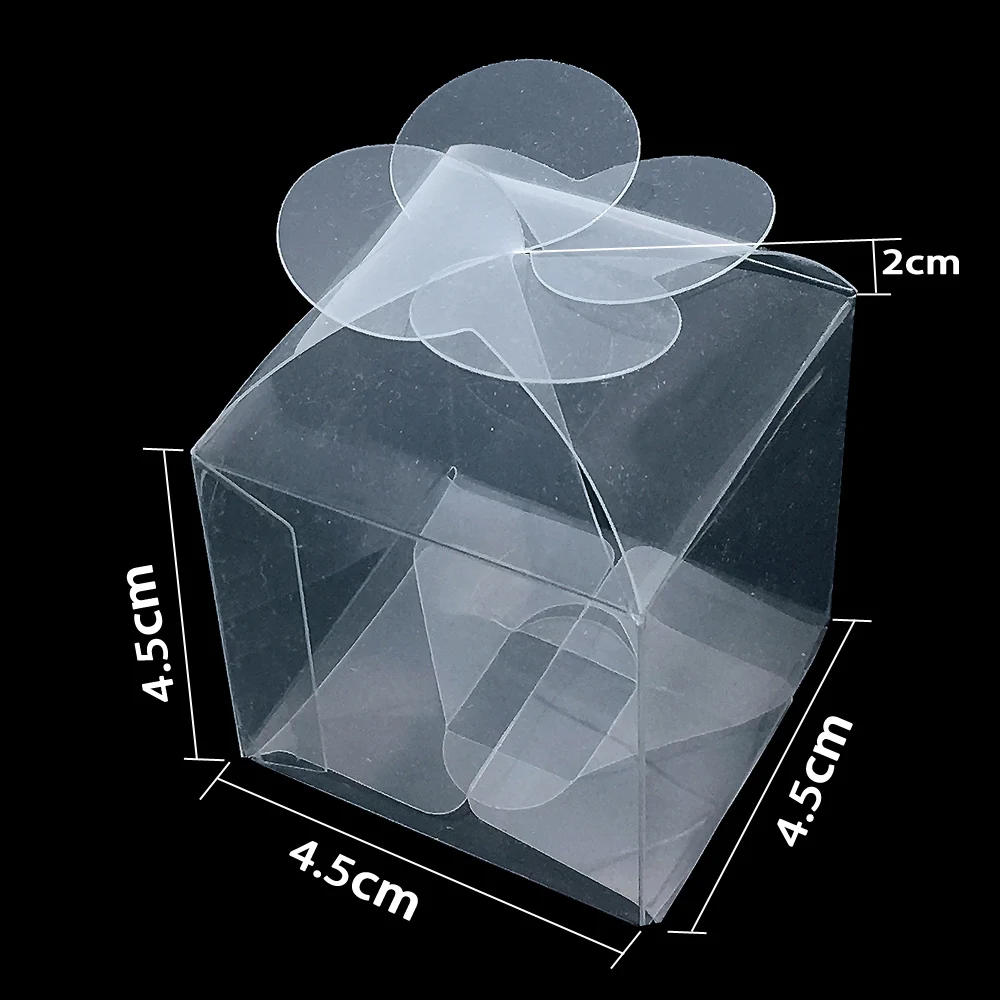 100 шт./лот прозрачного ПВХ лепесток подарок Коробки пользу конфеты упаковка сувенир коробка прозрачный шоколад Сумки Свадебная вечеринка питания