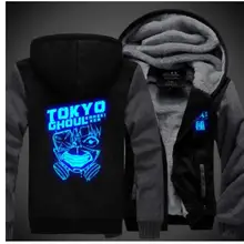 14 Цвет аниме Токио вурдалак Kaneki Кен Для мужчин пальто Серебристые утолщаются карнавальный костюм куртка зимняя флисовая толстовка