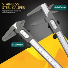 Прочный металлический штангенциркуль серебро 0,01 мм шкала Инструмент Калибр инструмент штангенциркуль из нержавеющей стали гаджет циферблат измеритель скольжения Калибр