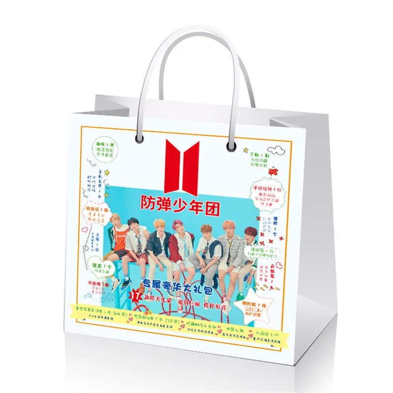 Новый BTS Love yourself большой подарок Коллекционная коробка со звездой лирика тетрадь открытка для вентиляторы 18 подарки модные вентиляторы