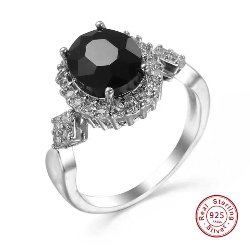 

1.5Ct Fasion Real Solid 925 Sterling Silver Ring Fashion Women Gift 5A Zircon Jewelry Brand Wedding Engagement Silver Rings