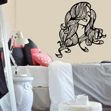 Wall Decal Vinyl Salon Girl Sticker Beautiful Girl with Sword Samurai Anime Housewares WalL Art Decor Mural Japan Style WW-321 Wall Decal Vinyl Salon Girl Sticker Beautiful Girl with Sword Samurai Anime Housewares WalL Art Decor Mural Japan Style WW-321